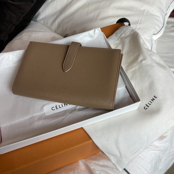 celine large strap wallet